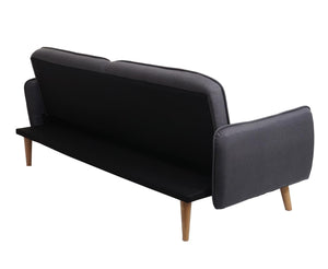 Schlafsofa Couch Klappsofa Gästebett Bettsofa Schlaffunktion 185cm anthrazit-grau