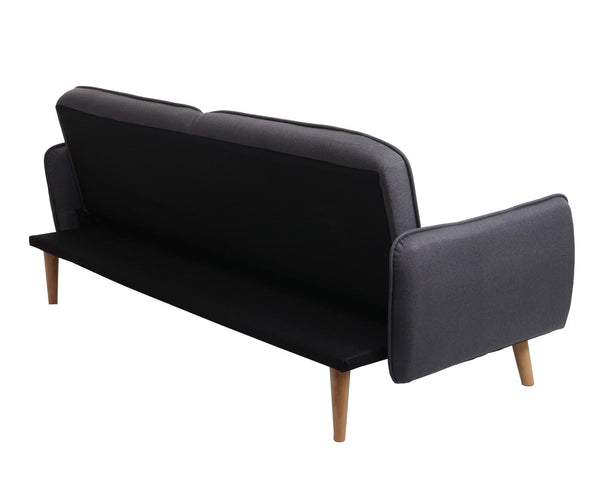 Schlafsofa Couch Klappsofa Gästebett Bettsofa Schlaffunktion 185cm anthrazit-grau
