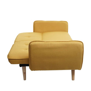 Schlafsofa Couch Klappsofa Gästebett Bettsofa Schlaffunktion 185cm gelb