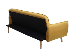 Schlafsofa Couch Klappsofa Gästebett Bettsofa Schlaffunktion 185cm gelb