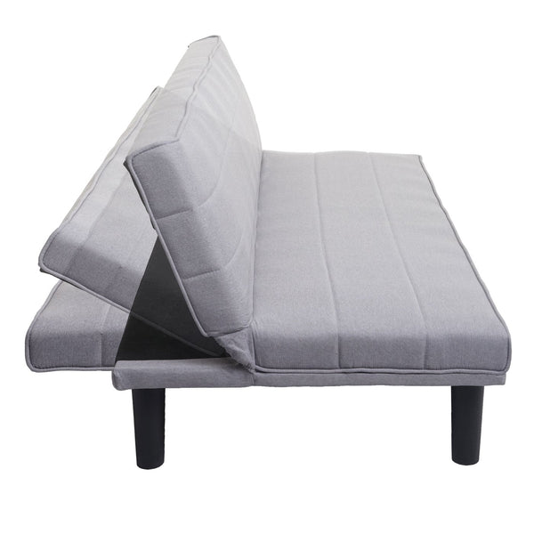 Schlafsofa Couch Klappsofa Gästebett Bettsofa Schlaffunktion 165cm grau