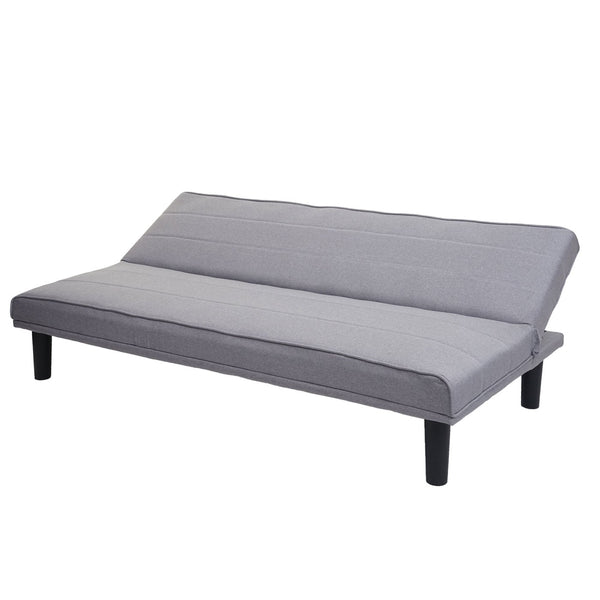 Schlafsofa Couch Klappsofa Gästebett Bettsofa Schlaffunktion 165cm grau