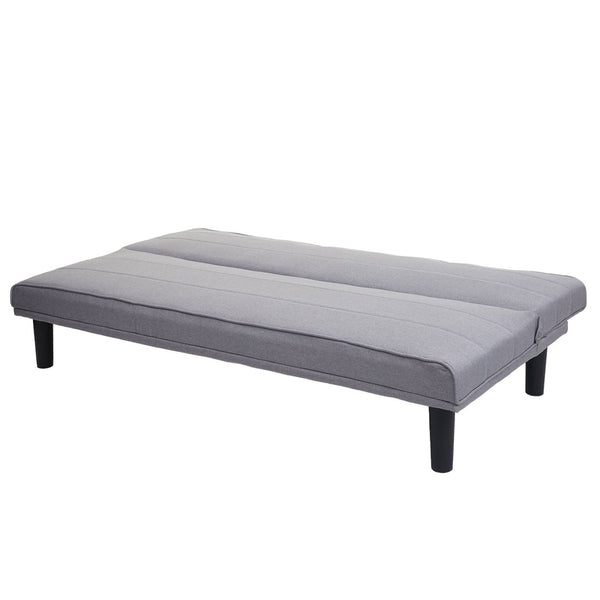 Schlafsofa Couch Klappsofa Gästebett Bettsofa Schlaffunktion 165cm grau