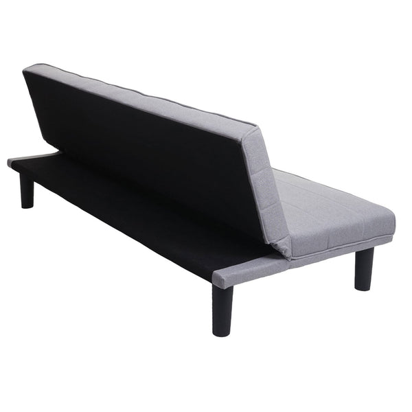 Schlafsofa Couch Klappsofa Gästebett Bettsofa Schlaffunktion 165cm grau