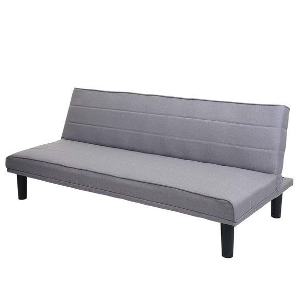 Schlafsofa Couch Klappsofa Gästebett Bettsofa Schlaffunktion 165cm grau