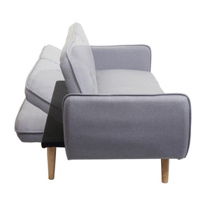 Schlafsofa Couch Klappsofa Gästebett Bettsofa Schlaffunktion 185cm grau