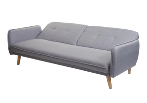 Schlafsofa Couch Klappsofa Gästebett Bettsofa Schlaffunktion 185cm grau