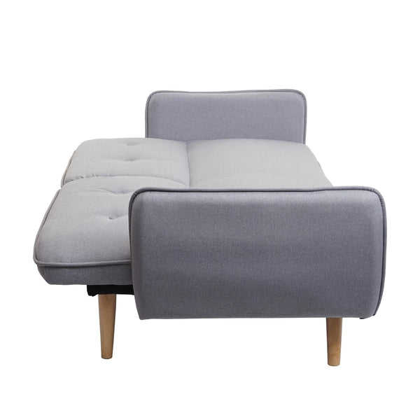 Schlafsofa Couch Klappsofa Gästebett Bettsofa Schlaffunktion 185cm grau