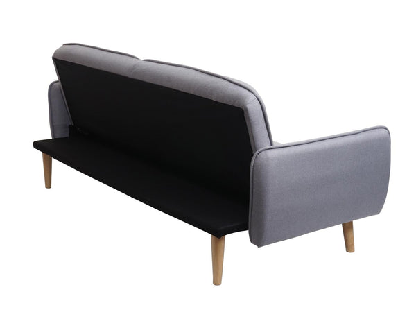 Schlafsofa Couch Klappsofa Gästebett Bettsofa Schlaffunktion 185cm grau