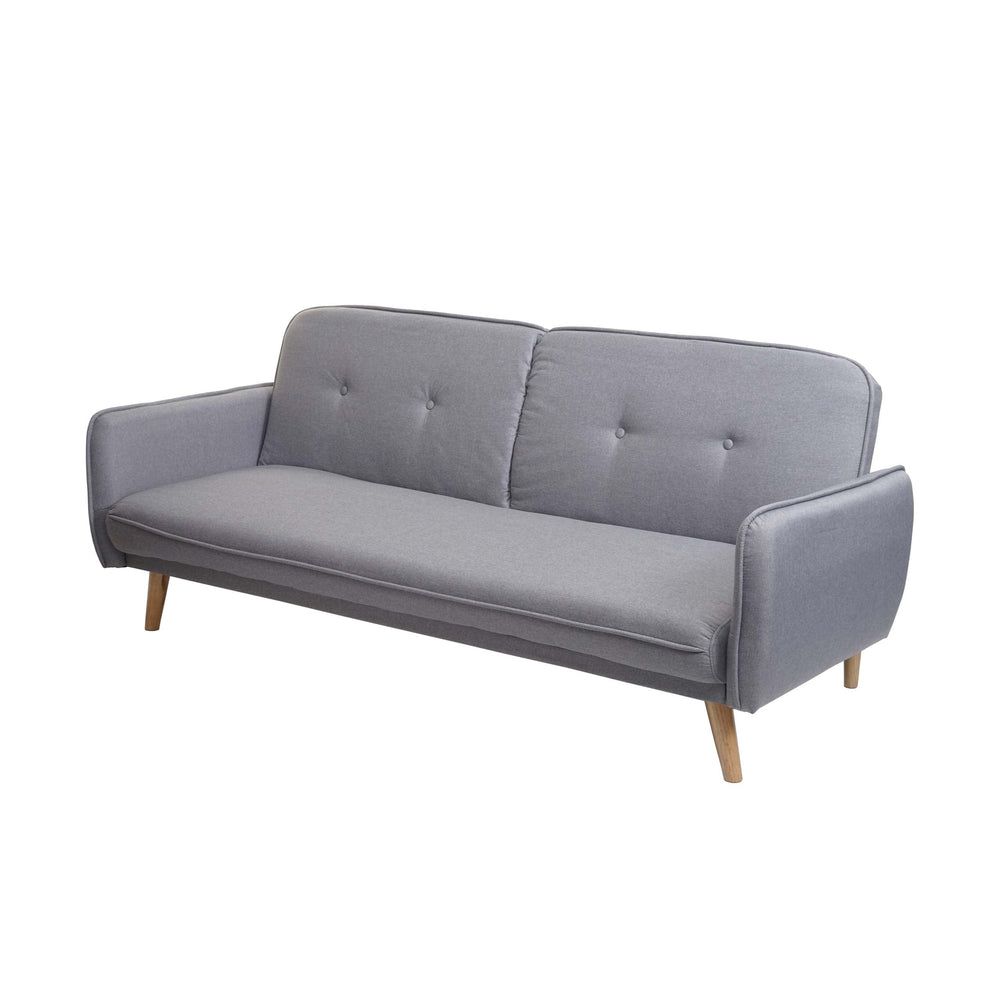 Schlafsofa Couch Klappsofa Gästebett Bettsofa Schlaffunktion 185cm grau