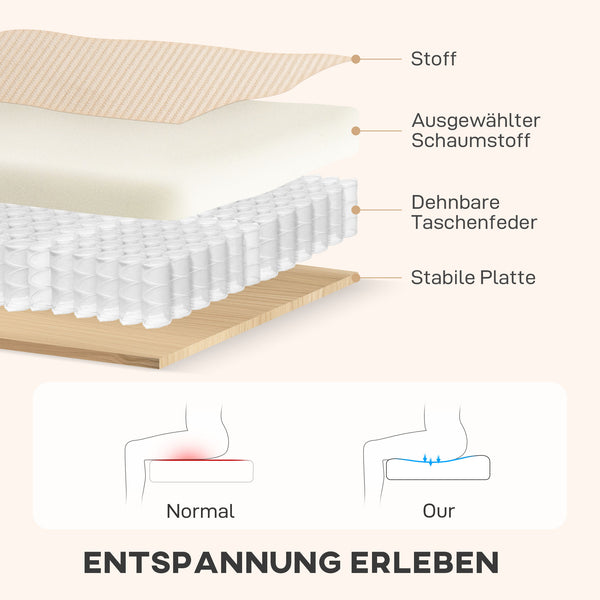 Schlafsofa L-Form mit Bettfunktion und Stauraum beige