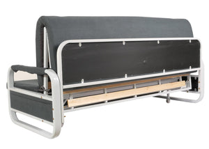 Schlafsofa Schlafcouch Sofa Bettkasten Liegefläche 190x185cm Stoff dunkelgrau