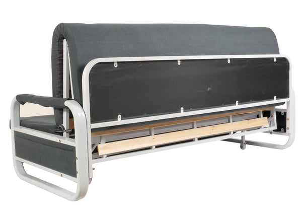 Schlafsofa Schlafcouch Sofa Bettkasten Liegefläche 190x185cm Stoff dunkelgrau