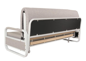 Schlafsofa Schlafcouch Sofa Bettkasten Liegefläche 190x185cm Stoff hellgrau
