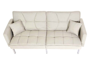 Schlafsofa Schlafcouch Bettsofa Gästebett Liegefläche 170x104cm creme-beige