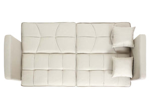 Schlafsofa Schlafcouch Bettsofa Gästebett Liegefläche 170x104cm creme-beige