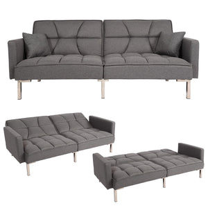 Schlafsofa Schlafcouch Bettsofa Gästebett Liegefläche 170x104cm grau