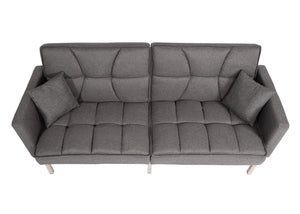 Schlafsofa Schlafcouch Bettsofa Gästebett Liegefläche 170x104cm grau