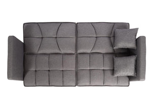 Schlafsofa Schlafcouch Bettsofa Gästebett Liegefläche 170x104cm grau
