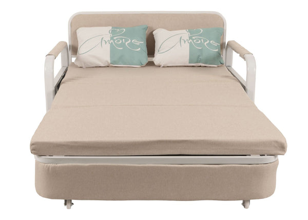 Schlafsofa Schlafcouch Couch Schlaffunktion Bettkasten 130x185cm beige