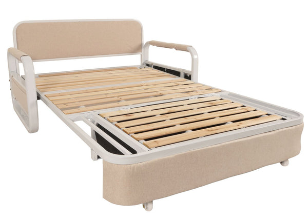 Schlafsofa Schlafcouch Couch Schlaffunktion Bettkasten 130x185cm beige