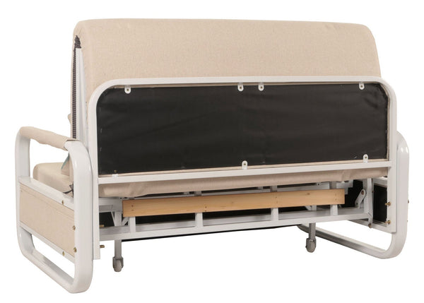 Schlafsofa Schlafcouch Couch Schlaffunktion Bettkasten 130x185cm beige