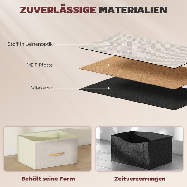 Schlafzimmer Kommode mit 5 Schubladen und Haken beige