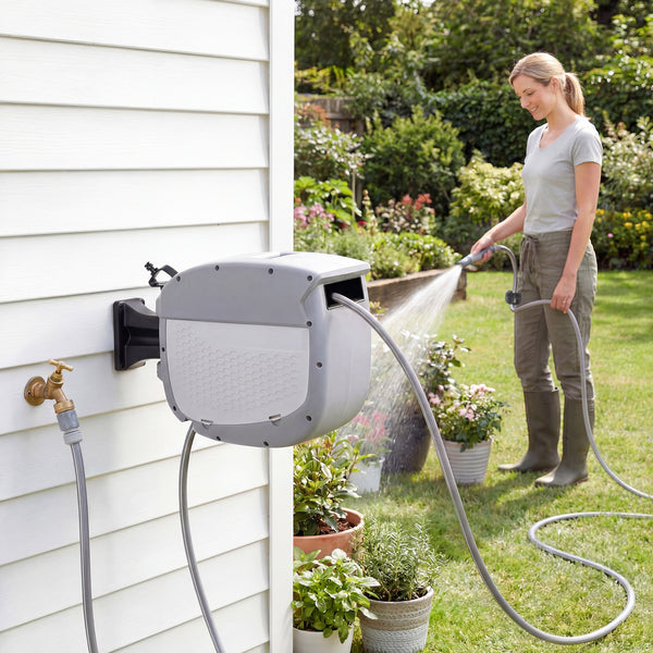 Schlauchbox Gartenschlauch automatisch schwenkbar 20m