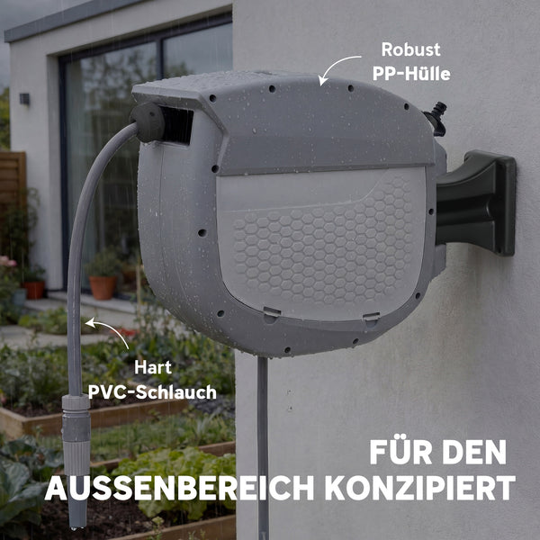Schlauchbox Gartenschlauch automatisch schwenkbar 20m