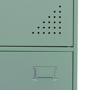 Stahl Schliessfachschrank 3 Türen mintgrün 90x38x45cm