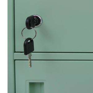 Stahl Schliessfachschrank 3 Türen mintgrün 90x38x45cm