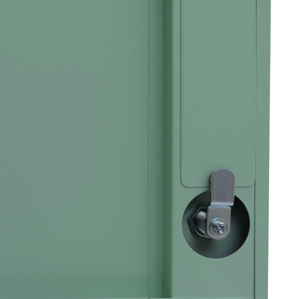 Stahl Schliessfachschrank 3 Türen mintgrün 90x38x45cm