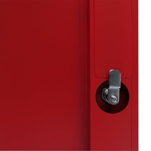Stahl Schliessfachschrank 3 Türen rot, 90x38x45cm Spind