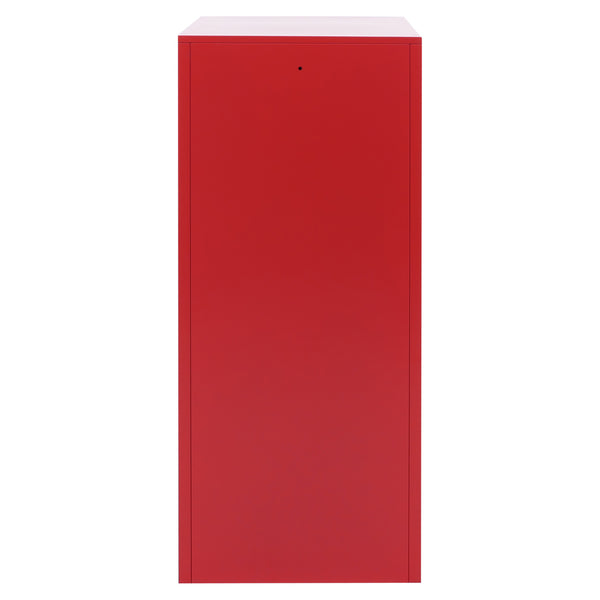 Stahl Schliessfachschrank 3 Türen rot, 90x38x45cm Spind