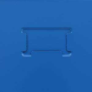 Stahl Schliessfachschrank mit Kleiderstange, blau, 90x38x45cm