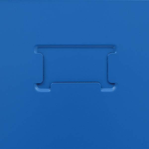 Stahl Schliessfachschrank mit Kleiderstange, blau, 90x38x45cm