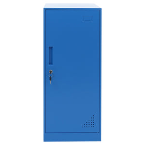 Stahl Schliessfachschrank mit Kleiderstange, blau, 90x38x45cm