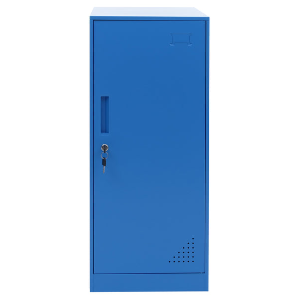 Stahl Schliessfachschrank mit Kleiderstange, blau, 90x38x45cm