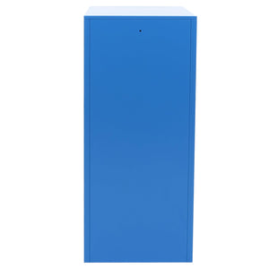 Stahl Schliessfachschrank mit Kleiderstange, blau, 90x38x45cm