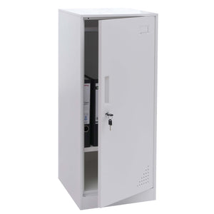 Stahltür Schliessfachschrank mit Kleiderstange, weiss, 90x38x45cm