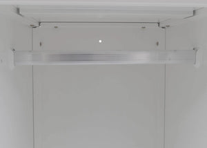Stahltür Schliessfachschrank mit Kleiderstange, weiss, 90x38x45cm