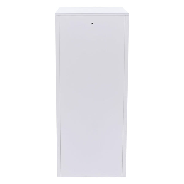 Stahltür Schliessfachschrank mit Kleiderstange, weiss, 90x38x45cm