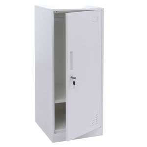 Stahltür Schliessfachschrank mit Kleiderstange, weiss, 90x38x45cm
