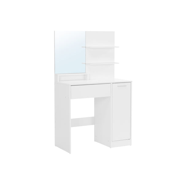Dressing table with drawer, white
