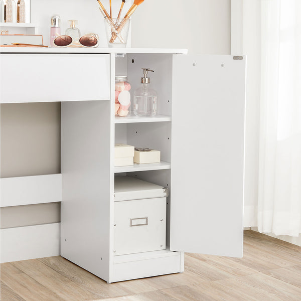 Dressing table with drawer, white