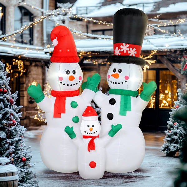 Schneemann aufblasbar mit LED Weihnachtsdeko für aussen und innen