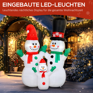 Schneemann aufblasbar mit LED Weihnachtsdeko für aussen und innen
