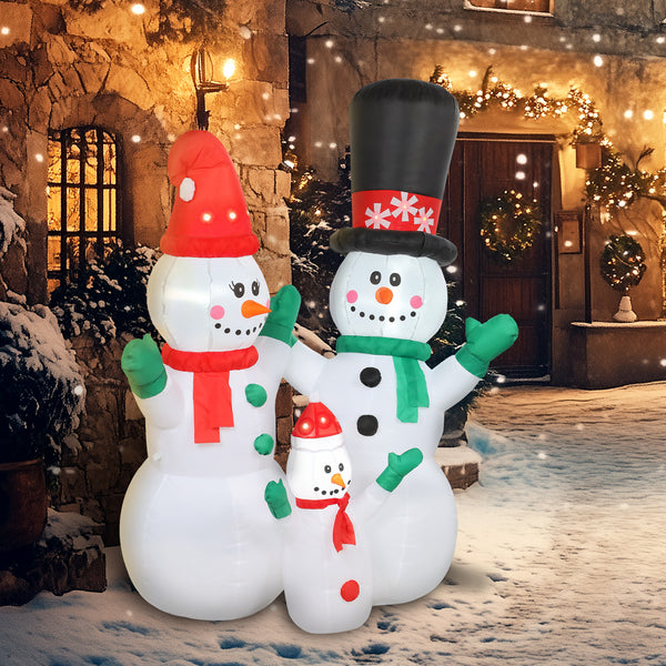 Schneemann aufblasbar mit LED Weihnachtsdeko für aussen und innen