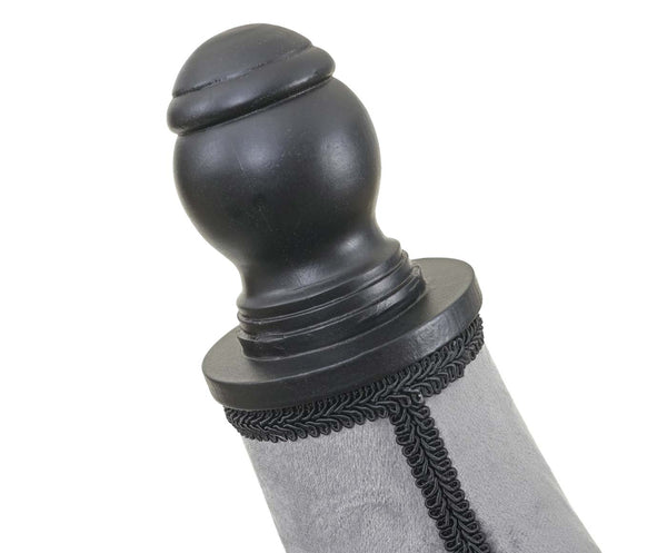 Schneiderpuppe Schaufensterpuppe Torso weiblich Schaumstoff Samt grau