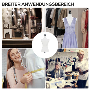 Schneiderpuppe Kleiderpuppe Schaufensterpuppe Mannequin Schaumstoff Holz weiss